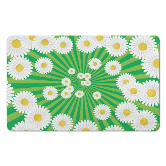 Comfort under Your Feet Flower Bath Rugs in Superfine Fiber, Non-Slip and Washable