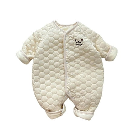 

Summer Neutral Toddler Clothes Boys 2t Summer Clothes Baby Unisex Cotton Print Autumn Padded Warm Thick Long Sleeve Romper Jumpsuit Clothes Baby Mamas Boy Outfit