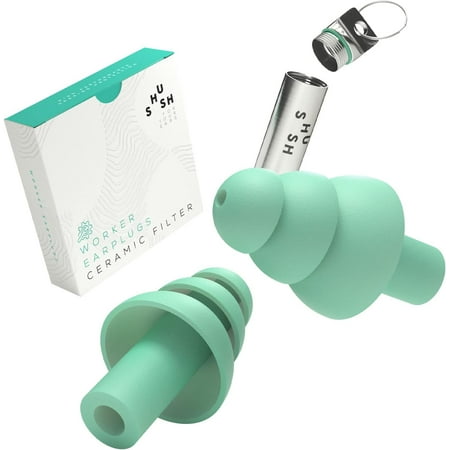 

Worker Earplugs - High Performance Hearing Protection - Prevent Occupational Hearing Loss - Ceramic Filter (Snr 23Db) - Reusable Over 365 X