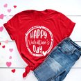 thumbnail image 5 of Valentines Days Cute Tops for Women Love Heart Print T-Shirt Crewneck Short Sleeve Basic Tee Shirts, 5 of 7