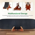 thumbnail image 3 of BESTYASH 1Set Longboard Skateboard Organizer Wooden Rack Space Saving Stable Support Light Brown, 3 of 6