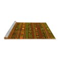thumbnail image 2 of Ahgly Company Machine Washable Indoor Square Abstract Yellow Contemporary Area Rugs, 3' Square, 2 of 4
