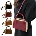 thumbnail image 1 of Bolso de hombro de piel PU para mujer | Bolso de mano casual Bolso de mensajero | Bandolera con correa ajustable | Elegante cartera con varios bolsillos | 25x17.5x10cm | Café/Marrón/Rojo/Negro, 1 of 7