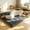 Grey, variant on Japanese Floor Mattress Topper, Futon Mattress Topper, Tatami Mat, Sleeping Pad, Foldable Roll-Up Mat for Adults in Dormitories, Four Corner Tie Strap Design