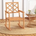 thumbnail image 6 of Costway 2 PCS Teak Wood Rocking Chair with Backrest and Slatted Seat Backyard and Lawn, 6 of 9