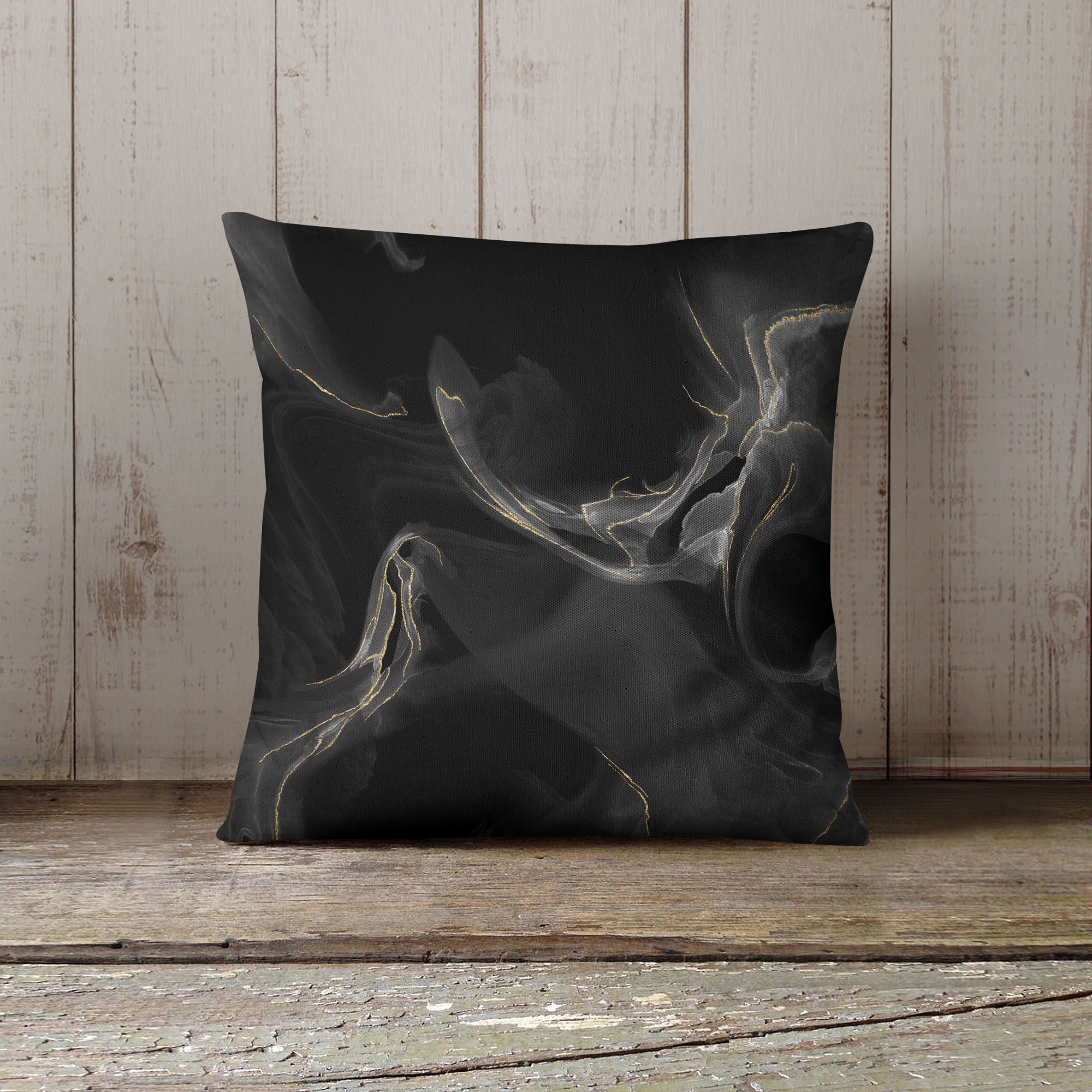Marble Black Outdoor Pillow by Kavka Designs - image 2 of 5