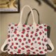thumbnail image 2 of Bolso Estético Mano Casual Lindo Patrón Fresa Nailon para Mujeres Y Niñas, 2 of 8