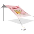 thumbnail image 3 of Portable Beach Tent Sun Shelter With Ground Pegs Water And Wind Resistant Sun Shade Canopy Angle Adjustable Two Frogs in Love, 3 of 7