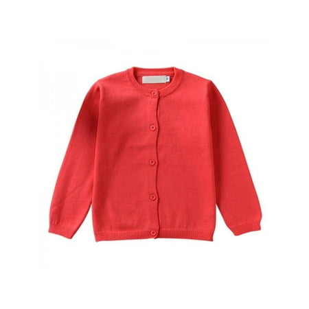 

Boys Girls Childrens School Sweatshirt Sweater Jumper Top Button Down Crew Neck