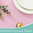 thumbnail image 2 of Shiyou-Nappe Ronde - Nappe en Polyester Imperméable et Résistante aux Taches de 108 Pouces, Lavable pour Salle à Manger, Fêtes, Mariage et Buffet, Rose, 2 of 4