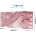 thumbnail image 3 of Pink Glitter Marble Gaming Mouse Pad XL, Extended Stitched Edges Mousepad, Large Mouse Mat Desk Pad, Long Non-Slip Rubber Base Mice Pad（31.5x12 Inch）, 3 of 5