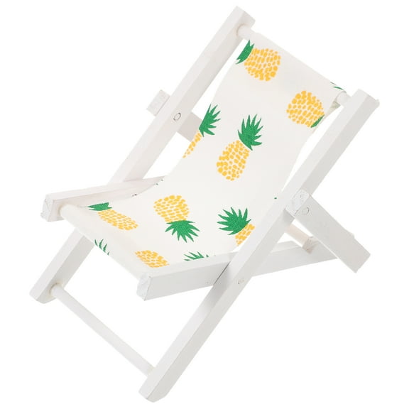 Beach Chair Mediterranean Style Wooden Mini Folding Tabletop Decoration