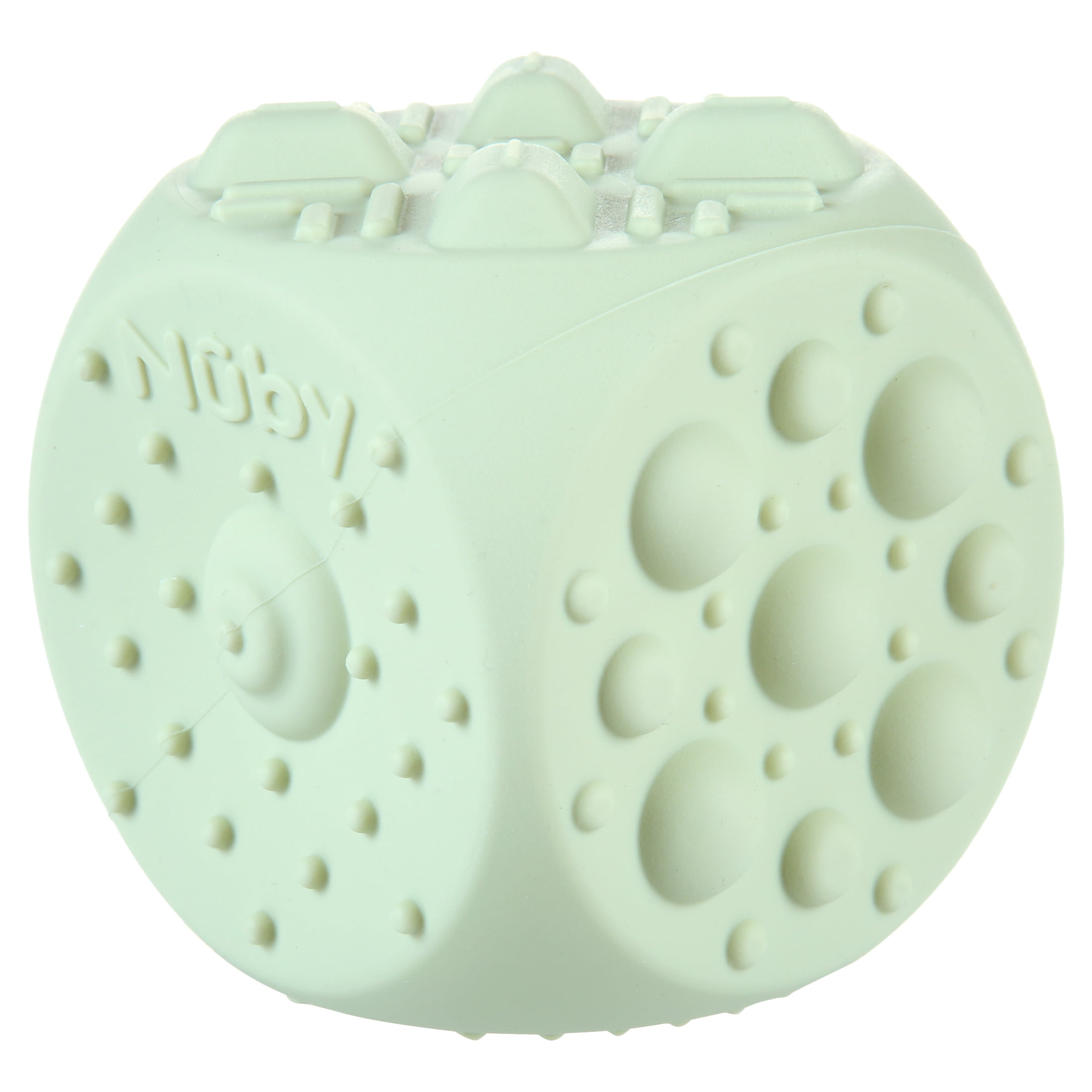 Nuby Silicone Block Poppers Sensory Teether Toy for Babies, Blue/Green, 2 Count