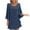 #305-Navy, variant on Taylonsss Womens Casual Batwing 3/4 Sleeve Solid Color Tiered Cake Round Neck Dress