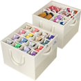 thumbnail image 1 of Organizador de zapatos NestOrganix, 2 unidades, plegable, beige, 43 x 43 x 33 cm, 1 of 9