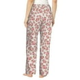 thumbnail image 3 of Picia Rose Flowers Womens Soft Woven Cotton Elastic Waistband Sleep Pajama Pant Lounge Sleep Pant With Pockets And Drawstring-Small, 3 of 9