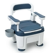 Fogcroll Bedside Commode Adult Mobile Portable Toilet Height Adjustable Adult Potty Chair Load Toilet Chair Seat with Handles for Seniors Disabilities Elderly and Others 882lb