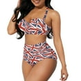 thumbnail image 2 of SEANATIVE Size L Swimwear for Women Bikini Soft Halter Swimsuits for Women Two Piece Casual British Flag Tummy Control Swimwear Bathing Suit, 2 of 5