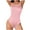 Pink, variant on Uaswgudfs Women's One-Piece Swimsuit with Slim Shoulder Straps and Textured Fabric, Featuring a Timeless Design Beige L