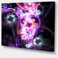 thumbnail image 2 of Art Numérique Violet Foncé de Fleur Fractale - Grande Toile Murale de Fleur, 2 of 3