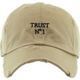 thumbnail image 2 of Trust No 1 Vintage Distressed Dad Hat Baseball Cap Polo Style, 2 of 4