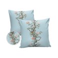 thumbnail image 2 of Outdoor Throw Pillow Cover Pink Watercolor Peony Flowers and Branch Waterproof Cushion Covers 2 Pack Vine Plants on Blue Pillow Cases Home Decoration for Patio Garden Couch Sofa, 2 of 7