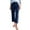 Gray, variant on Women's High Waisted Straight Ankle Wide Leg Ripped Jeans Frayed Hem Stretchy Capri Denim Pants