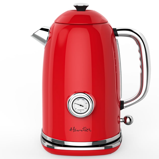 Hervidor eléctrico Harriet 1.8L con termómetro 1500W rojo