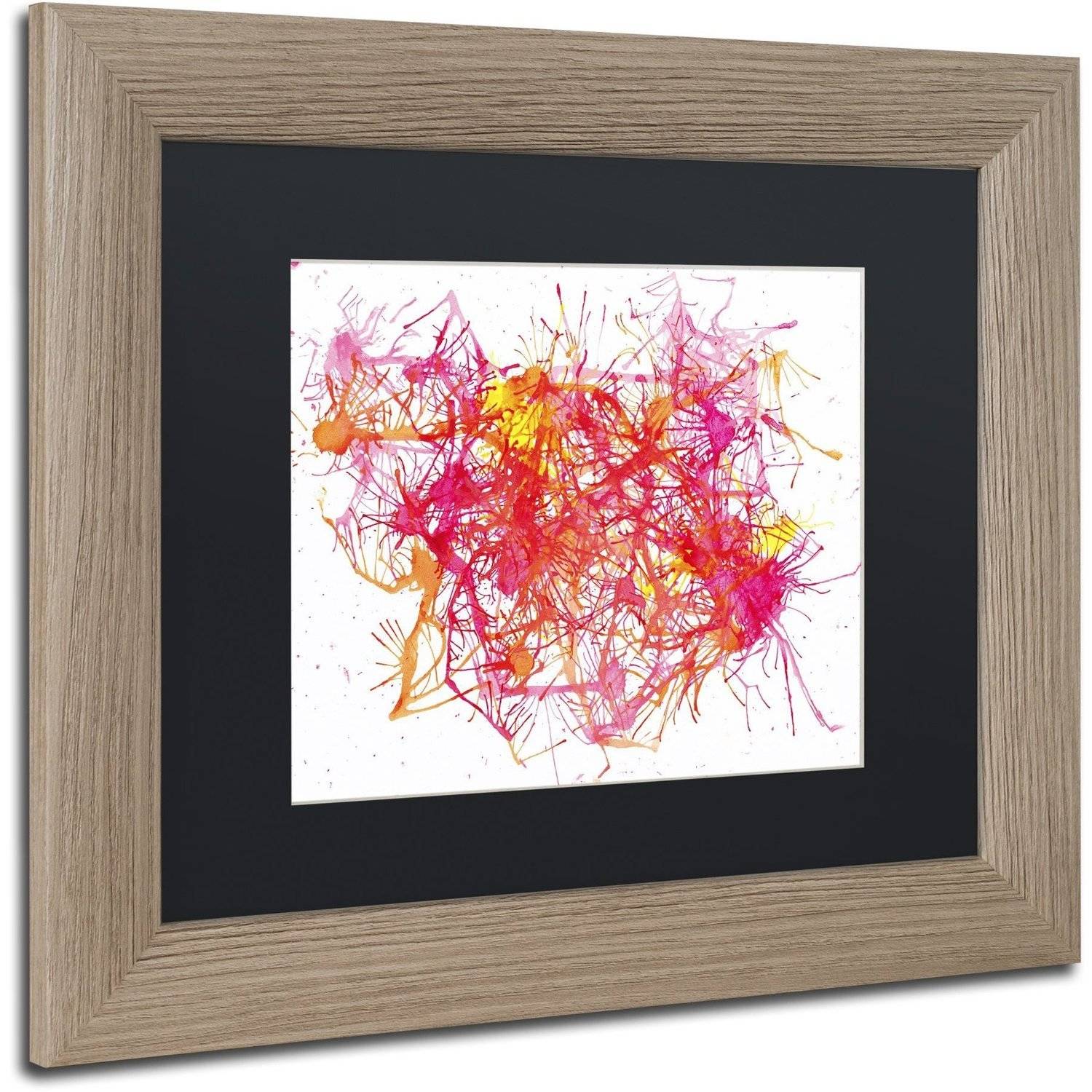 Trademark Fine Art "Splatters 2" Canvas Art by Hello Angel, Black Matte, Birch Frame