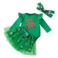 thumbnail image 3 of MEZZALL Christmas Baby Girls Outfits Long Sleeve Romper Skirt Hair Accessories Set Holiday Party Dress Toddler Winter Clothes Lovely Cartoon Clothing, 3 of 5