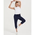 thumbnail image 2 of Stelle Women's Cotton Capri Joggers Pants with Side Pockets Workout Sweatpants,Drawstring Waist Running Yoga Athletic Tapered Casual Pants Lightweight Lounge Pants 20",XS-XXL Navy, 2 of 7