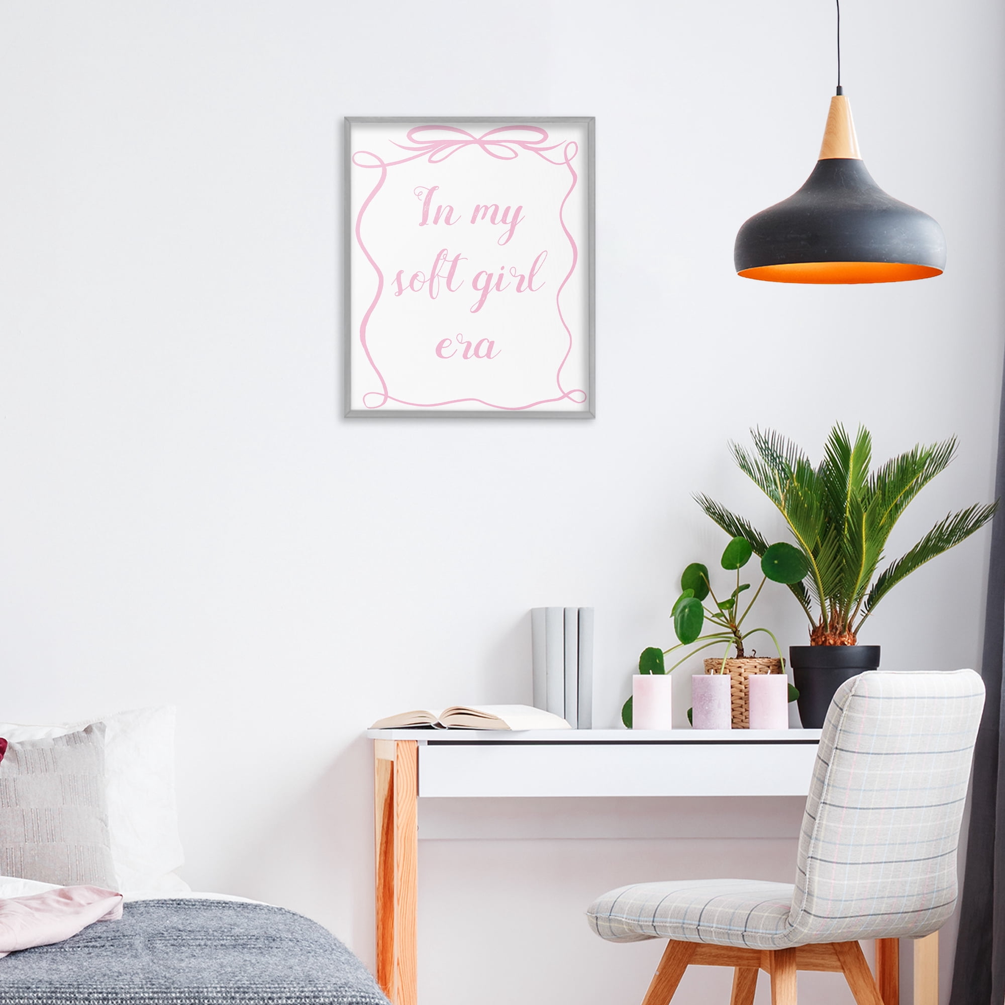 Stupell Industries In My Soft Girl Era Gray Framed Giclee Art, design by Lucille Price
