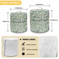 thumbnail image 6 of Green Eucalyptus Leaf Pressure Cooker Cover Watercolor Plant Farmhouse Dust Cover for Kitchen Appliances with Top Handle & Storage Pockets, Fits 8 Quart Instant Pot, Air Fryer, Crock Pot, 6 of 9