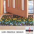 thumbnail image 3 of Bohemian Retro Floral Non-Slip Entryway Door Mat,Boho Indoor Decor Durable Low Plush Door Mat,Washable Welcome Rug for Patio Hallway Home Decor 17x30 Inches, 3 of 7
