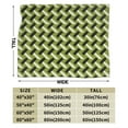 thumbnail image 4 of ZNDUO Lightweight Microfiber Bed Blanket, Slime Green Houndstooth Pattern Super Soft Flannel Cozy Throw Blankets, 60"x50", 4 of 8