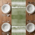 thumbnail image 6 of Sage Green Stripes Table Runner - 120 Inch Long, Kitchen Dining Table Runner Dresser Scarves, Watercolor Gradient Abstract Striped Farmhouse Decor for Coffee Tables Wedding Party Banquet, 6 of 8