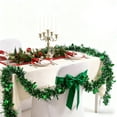 thumbnail image 5 of Christmas Tinsel Garland Xmas Tree Decorations Christmas Metallic Twist Garland Ceiling Hanging Decorations for New Year Party Birthday Holiday Indoor Outdoor Supplies （Green）, 5 of 6