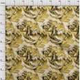 thumbnail image 4 of oneOone Polyester Spandex Yellow Fabric Floral Watercolor Sewing Craft Projects Fabric Prints By Yard 56 Inch Wide, 4 of 4