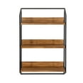 thumbnail image 5 of Kate and Laurel Hylton Farmhouse 3-Tier Floating Wall Shelf, 18 x 7 x 28, Rustic Brown and Black, Charming Tiered Shelving with Three Levels for Display and Storage, 5 of 7
