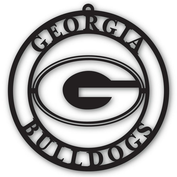 Black Georgia Bulldogs 16'' Team Logo Cutout