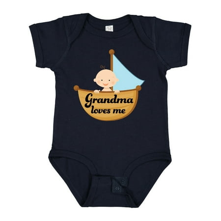 

Inktastic Grandma Loves Me Grandchild Gift Baby Boy Bodysuit