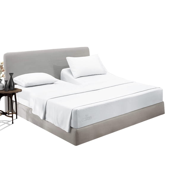 SGI Bedding Egyptian Cotton Top Split Sheet Set Solid Adjustable Bed 36" Split Head Cal King 1000 TC 15" Deep White