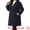Navy Blue, variant on Women's Plus Size Winter Outerwear Coat with Shawl Collar 2X Burgundy