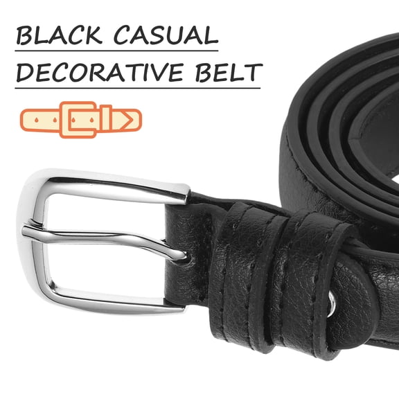 WRITWAA Belt for Teen Girls Pu Black 1Pcs with Classic Style for Formal Events