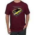 thumbnail image 1 of Wild Bobby, Ford Boss 302 Mustang Horse Power Retro, Cars and Trucks, Men Graphic Tee, Maroon, Small, 1 of 4