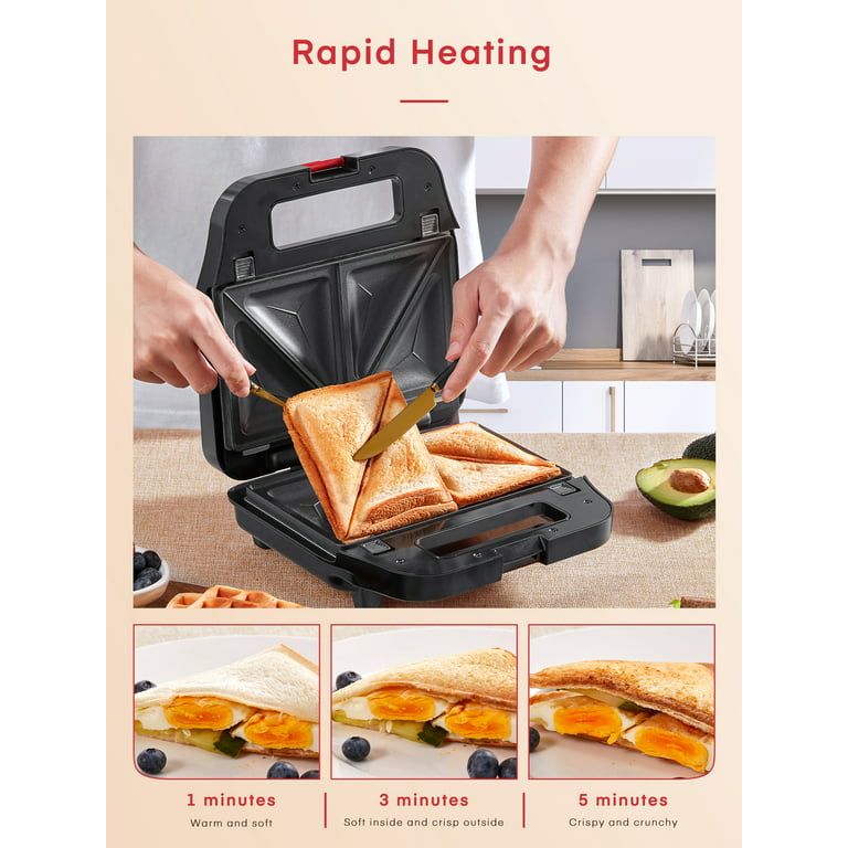 Household Temperature Control Electric Oven Multi Functional Toast Fried Eggs  Sandwich Maker Machine 3 In 1 Breakfast Makers