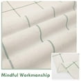 thumbnail image 5 of DriftAway Kitchen Curtains Striped Tier Linen Short Curtains Windowpane Plaid Cafe 24 Inch Length for Living Room Bathroom Chris Farmhouse Rustic Rod Pocket 2 Panels Loden Green, 5 of 8
