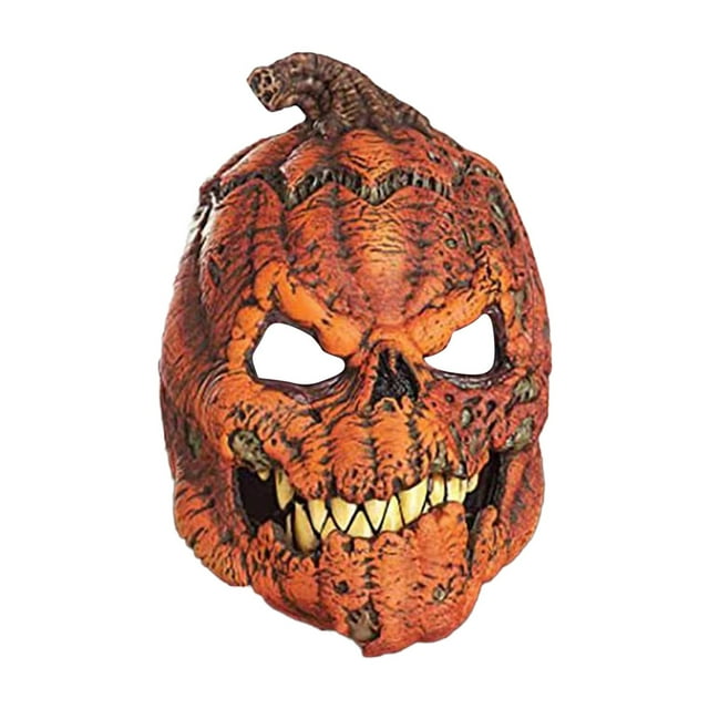 Terrorífico Y Realista Casco De Calabaza De Halloween De Látex Con Cara Aterradora, Perfecto Para Celebraciones Espeluznantes