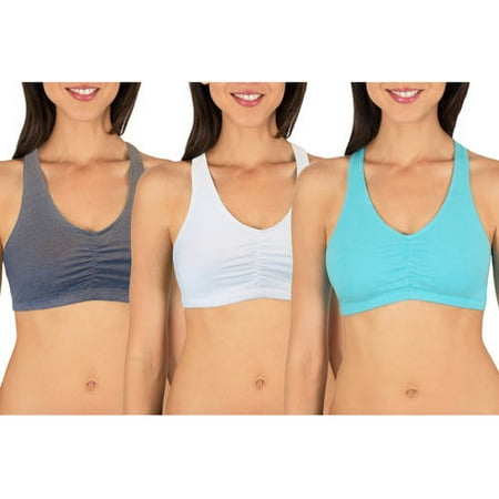 Fruit Of The Loom Women's Adjustable Shirred Front Racerback Bra