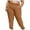 #_002Brown, variant on Hogleaql Women's Plus Size Jogger Pants Soft Lounge Elastic Waist Pants with Pockets Athletic with Cinched Cuffs Drawstring Loose Sweatpants Green 5XL